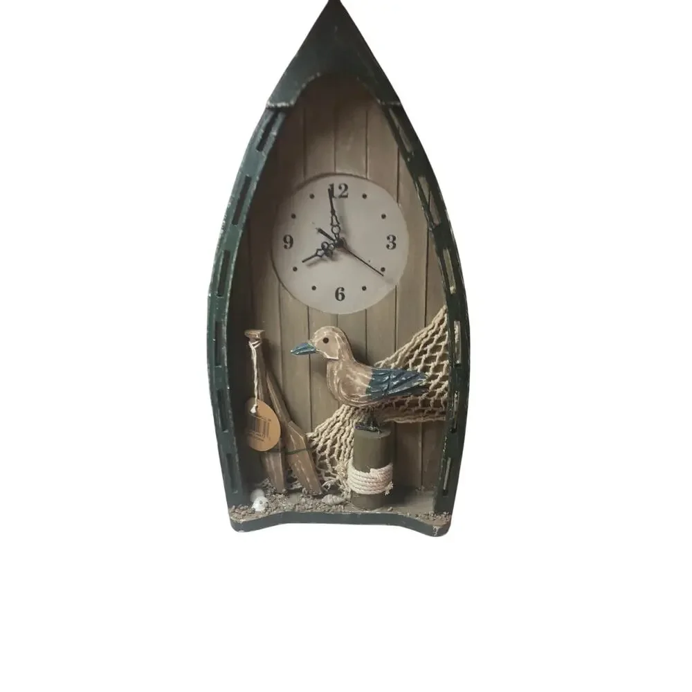 Vintage Chesapeake Bay Nautical Boat Clock Seagull Netting Oars